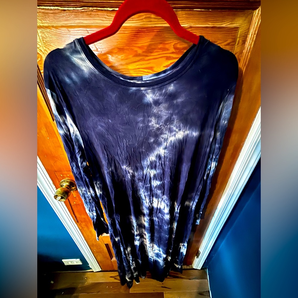 Natural Life Tie-Dye Long Sleeve Maxi Dresss